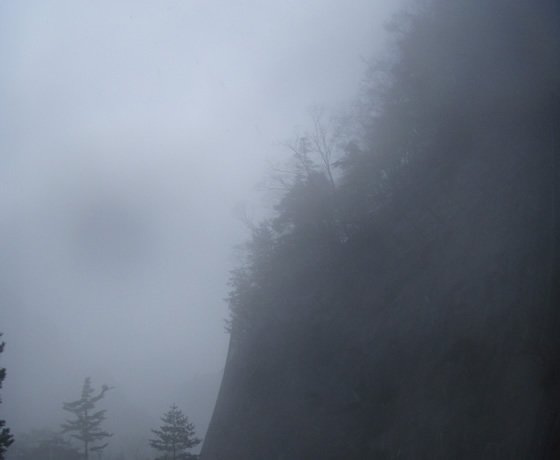 天竜川の霧
