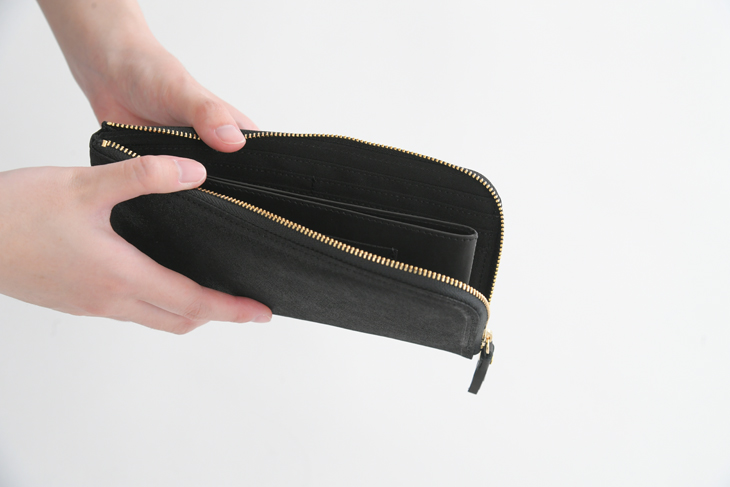 POMTATA (ポンタタ) | HAK L Zip Long Wallet (black) | 財布 ロング 