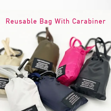 Reusable Bag With Carabiner