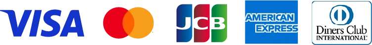 VISA/MasterCard/JCB/AmericanExpress/DinersClub