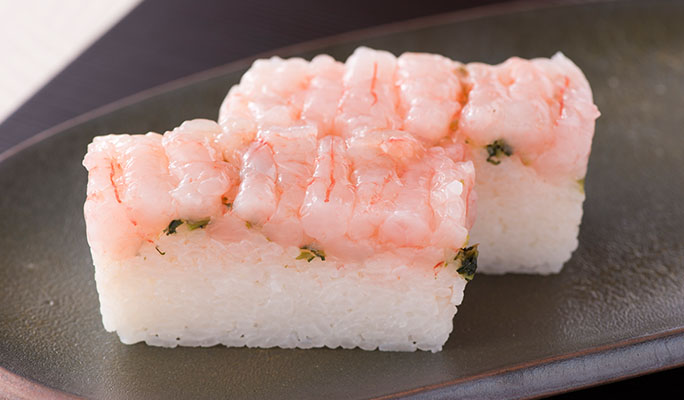 ぷりぷり甘海老寿司 - 四季食彩 萩