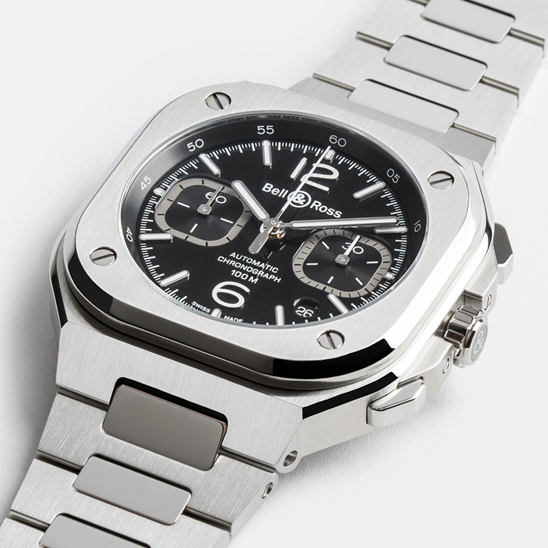 BR05 CHRONO BLACK STEEL