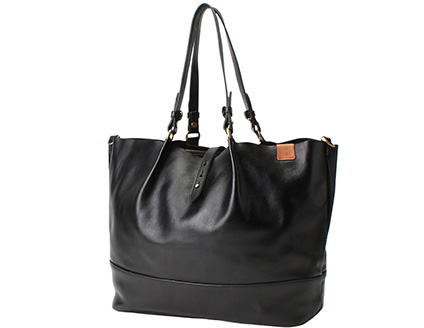 YUFU/ユフ　Leather Tote Bag (L)ブラック