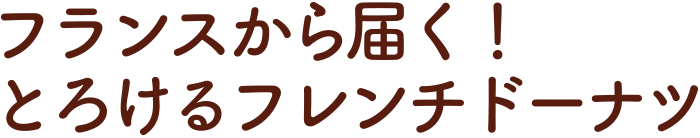 フランスから届く!とろけるフレンチドーナツ