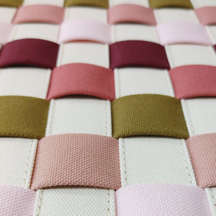 市松模様の帆布トートバッグ